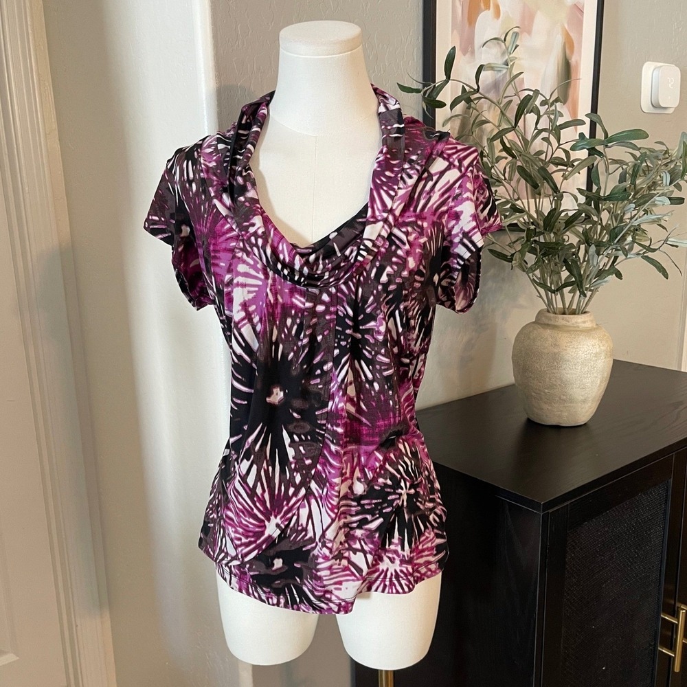 Flirty Bold Indie Flowy Pink Tie-Dye Tee - Picture 2 of 7